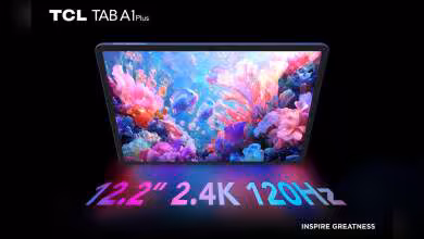 TCL TAB A1 Plus affichant écran vibrant avec résolution 2.4K et 120Hz