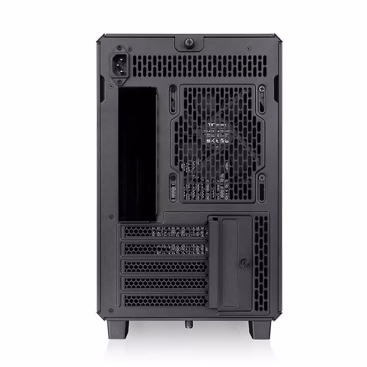 Vue arrière du boîtier Thermaltake TR200, grilles de ventilation visibles