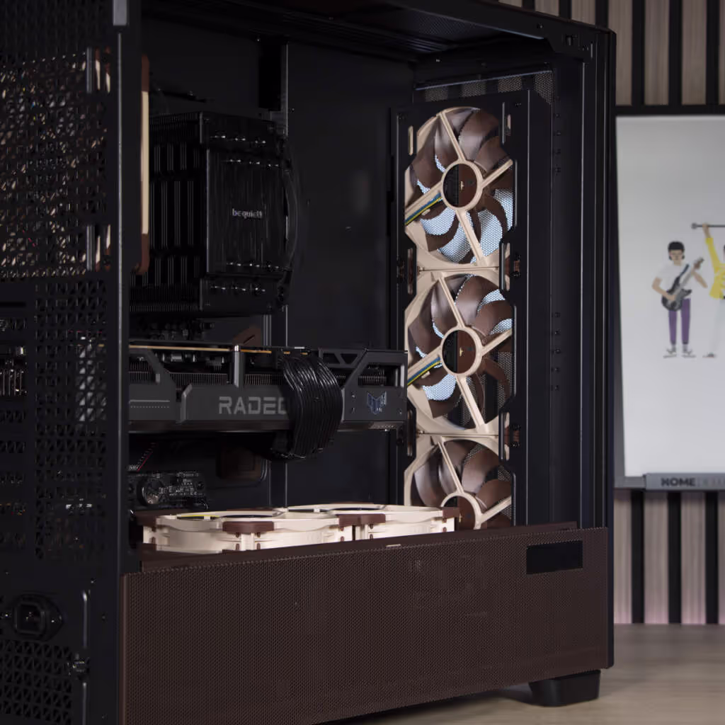 Antec Flux Pro Noctua Edition montage trois quarts arrière