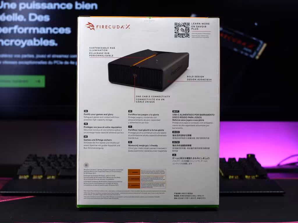 Seagate FireCuda X Vault box verso