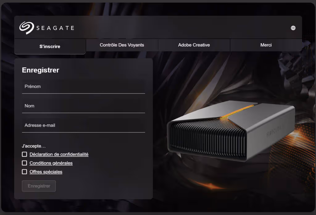 Seagate FireCuda X Vault logiciel 01