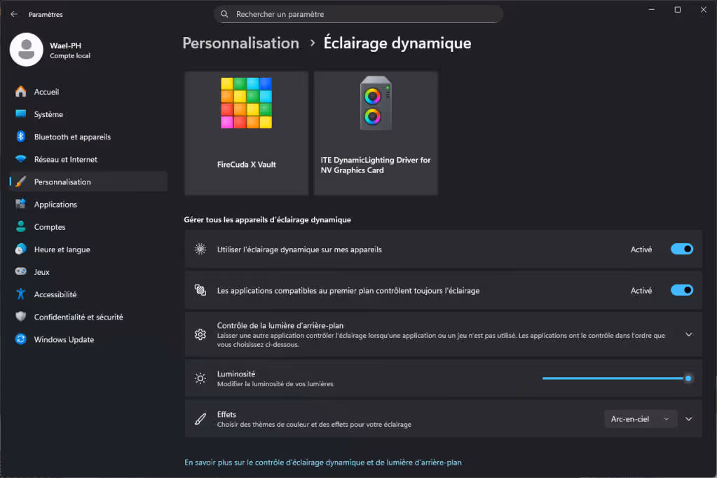 Seagate FireCuda X Vault rgb win 11