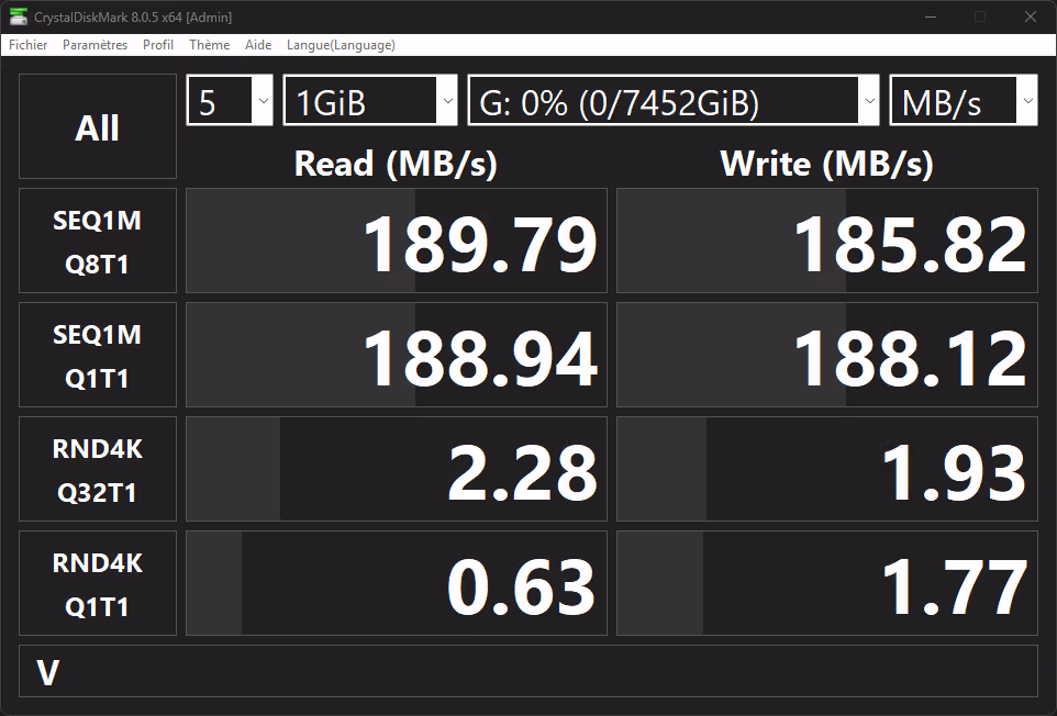 Seagate FireCuda X Vault test cdm 8.0 mbs