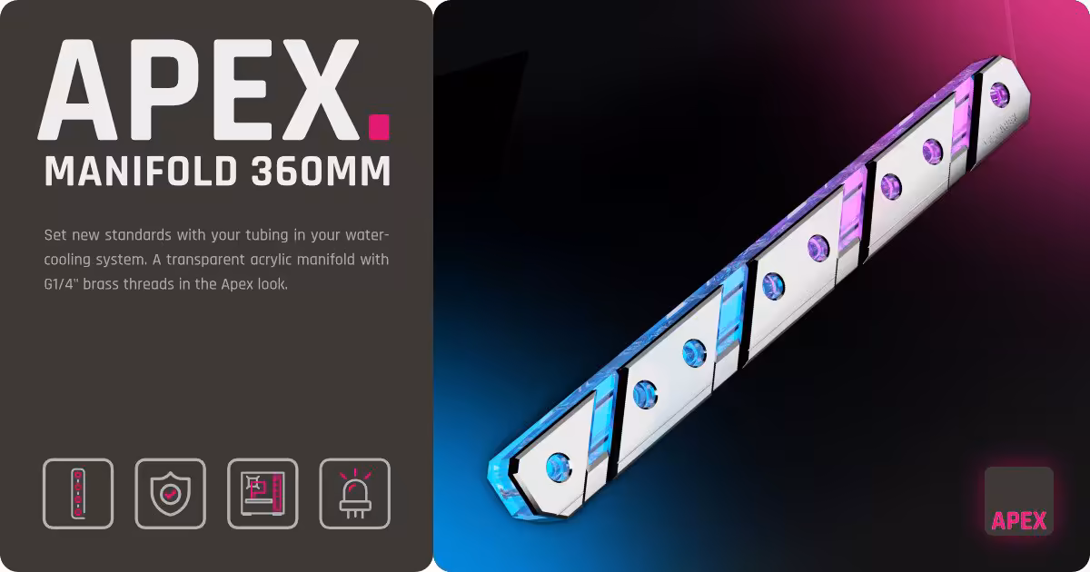 Apex Manifold 360 : Alphacool cible les boucles custom les plus propres et modulaires
