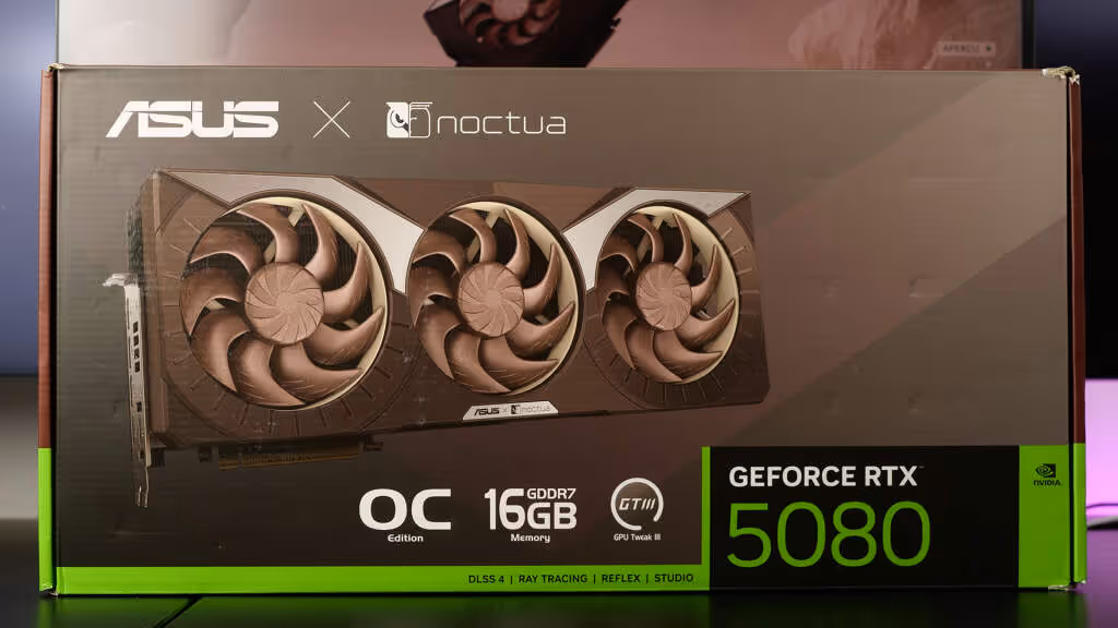 asus geforce rtx 5080 noctua edition box recto