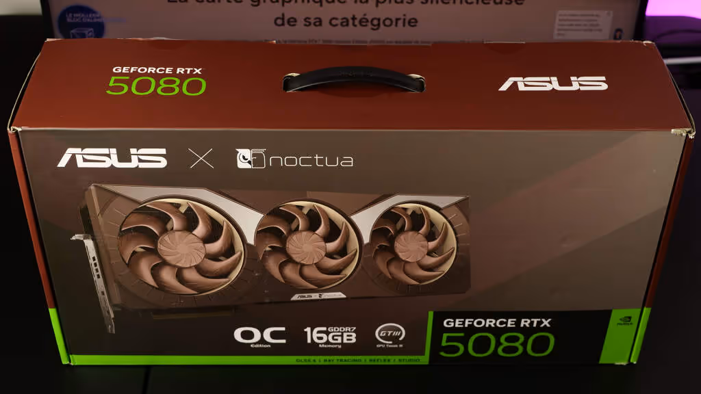 asus geforce rtx 5080 noctua edition box valise