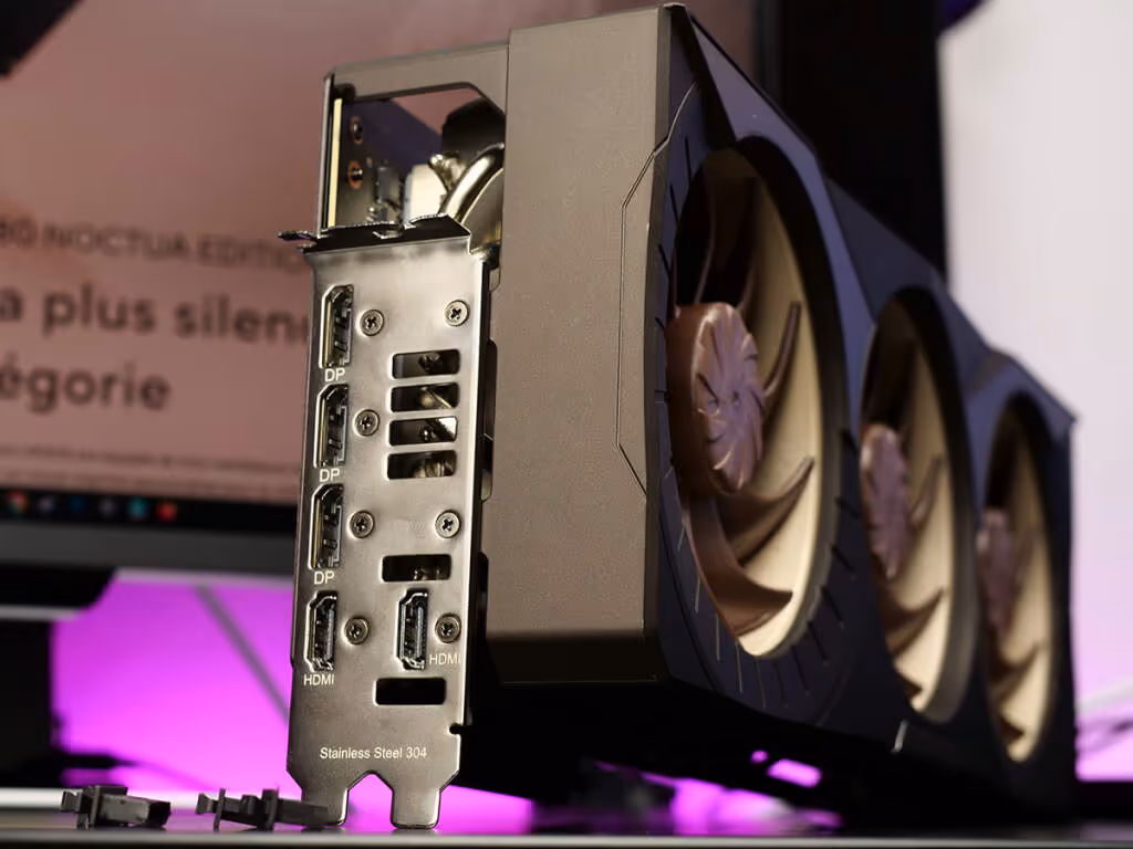 asus geforce rtx 5080 noctua ports hdmi dp