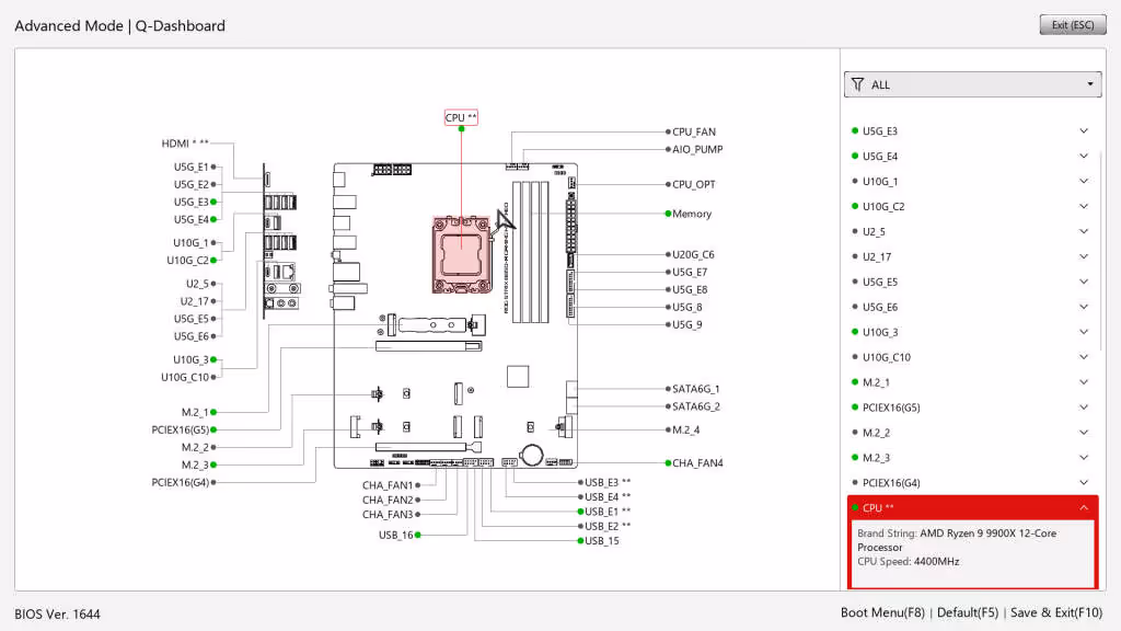 b850 A gaming wifi 7 neo bios q dashboard