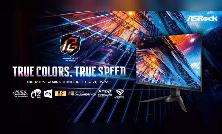 ASRock PG27QFW2A : un écran QHD Fast IPS qui grimpe à 400 Hz pour l'esport 1 Écran gaming ASRock PG27QFW2A, QHD, Fast IPS, True Colors, True Speed, 400Hz, HDR.