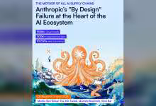Illustration montrant une pieuvre avec des objets symbolisant l'écosystème de l'IA.