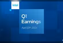 Graphique des revenus Intel pour le premier trimestre 2026