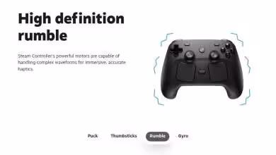 Photo Steam Controller avec effets vibrants, fond blanc neutre