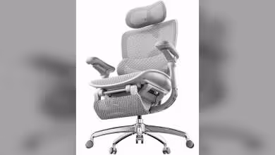 Chaise ergonomique Sihoo Doro C300 Pro V2 grise, vue de trois quarts.