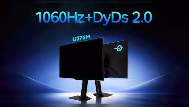 Moniteur Titan Army U275M avec affichage 1060Hz et technologie DyDs 2.0 en éclairage bleu.