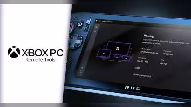Appareil ASUS ROG affichant l'écran de jumelage Xbox PC Remote Tools.