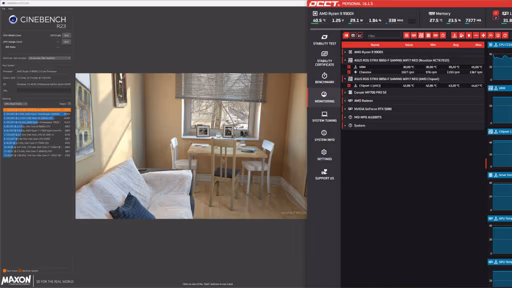 rog strix b850 f gaming wifi7 neo test vrms