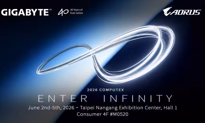 Gigabyte au Computex 2026 : 40 ans d'histoire et la série INFINITY en édition limitée 1 Gigabyte au Computex 2026