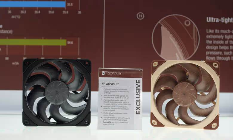 NF-A12x25 G2 chromax.black se précise avant le Computex 2026 avec un teaser Noctua 1 NF A12x25 G2 chromax.black