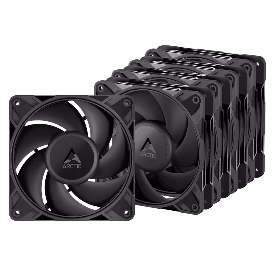 Arctic P12 Pro LN : une nouvelle série 120 mm taillée pour le silence et la pression 3 Lot de six ventilateurs Arctic P12 Pro LN sans éclairage RGB.