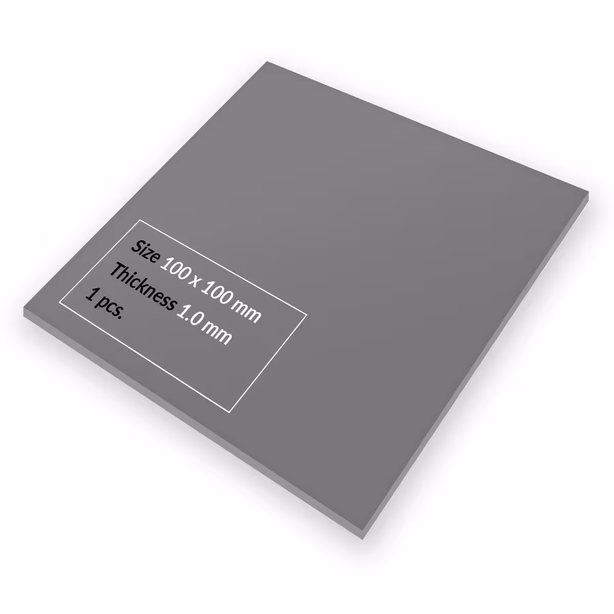 Pad thermique gris ARCTIC TP-4 100 x 100 mm, épaisseur 1 mm, vue produit isolée