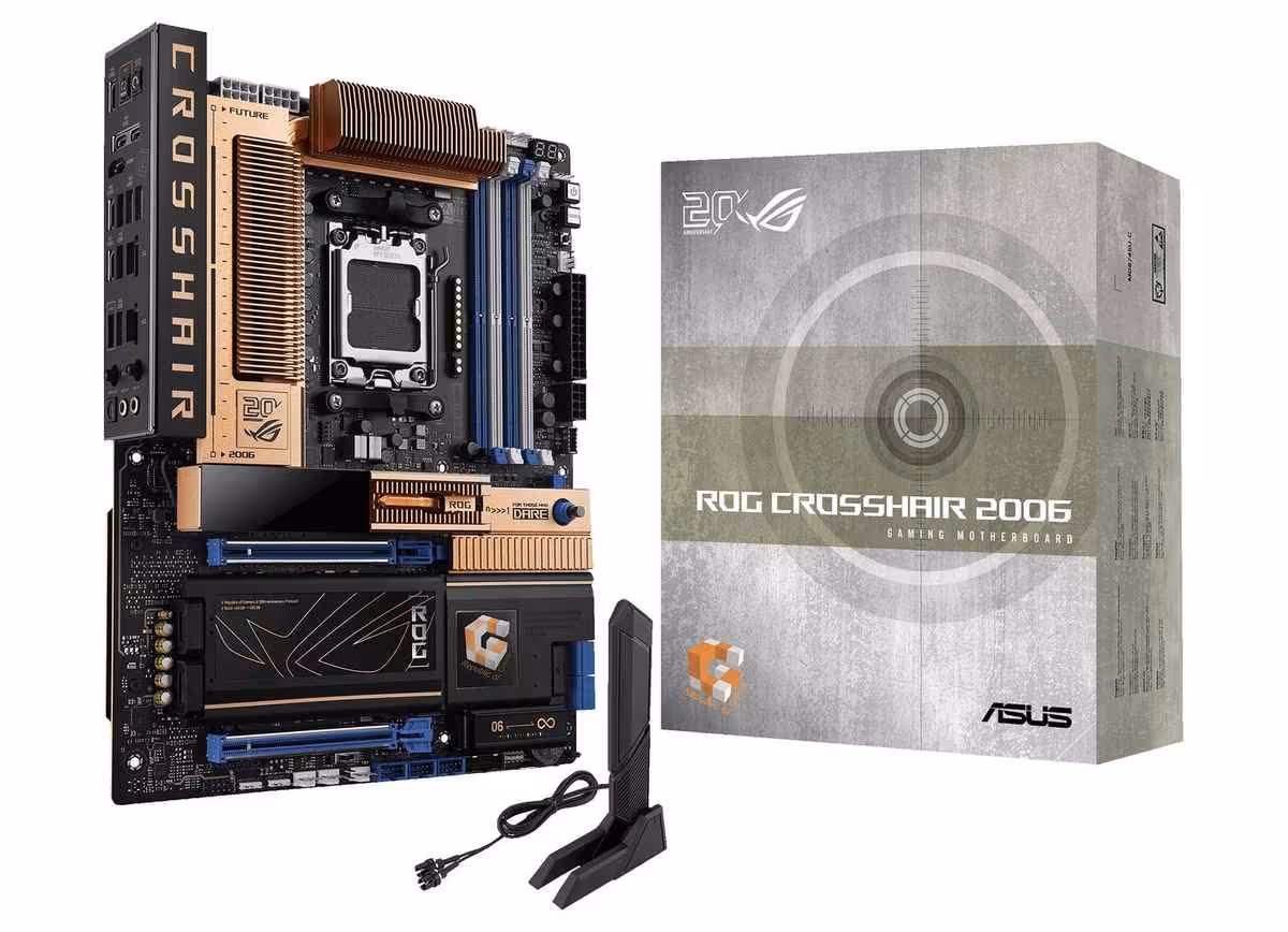Carte mère et boîte ASUS ROG Crosshair 2006, présentation packaging neutre