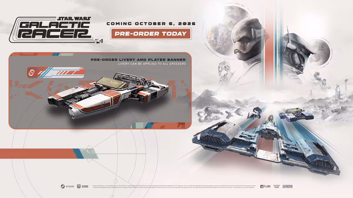 Affiche Star Wars: Galactic Racer avec design de vaisseaux précommande