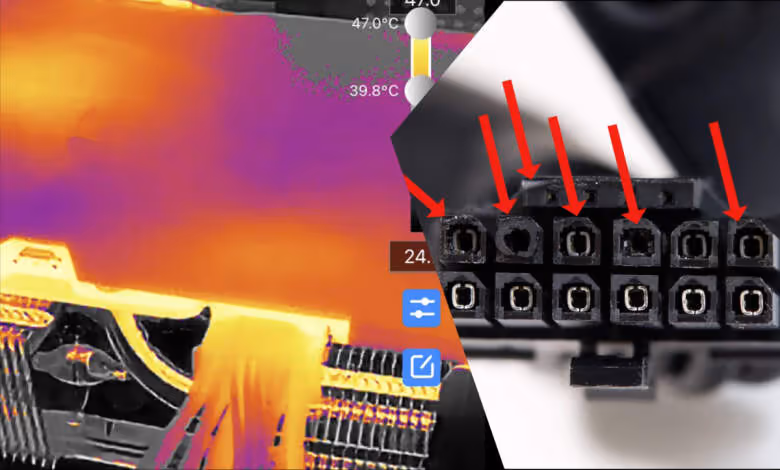 RTX 5090 : un troisième système presse touché par un câble 12V-2×6 partiellement fondu 1 encore une rtx 5090 touchée par probleme cable