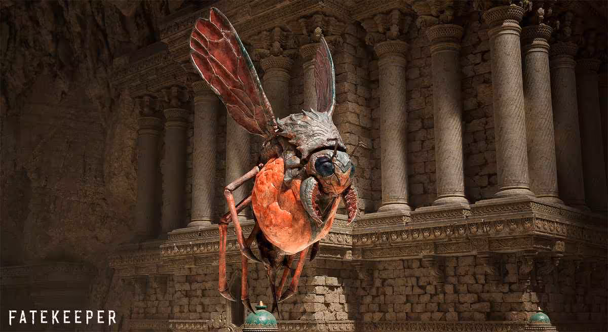 Fatekeeper sortira en accès anticipé le 2 juin sur Steam avec son ARPG en vue FPS 6 Monstre insectoïde géant de Fatekeeper dans une salle de temple en pierre