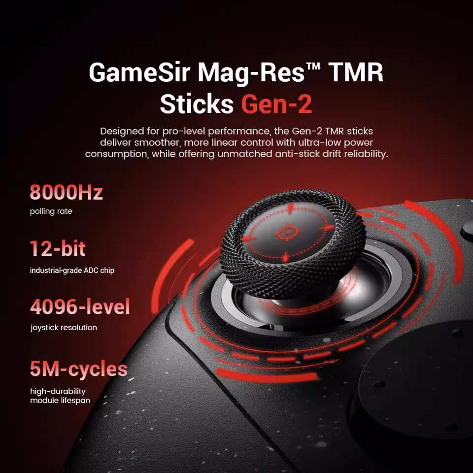 GameSir G7 Pro 8K PC Royal2 Edition : les précommandes ouvrent pour la manette e-sport 4 Gâchette GameSir Mag-Res TMR Gen-2 avec mentions 8000Hz, 12-bit, 4096-level et 5M-cycles