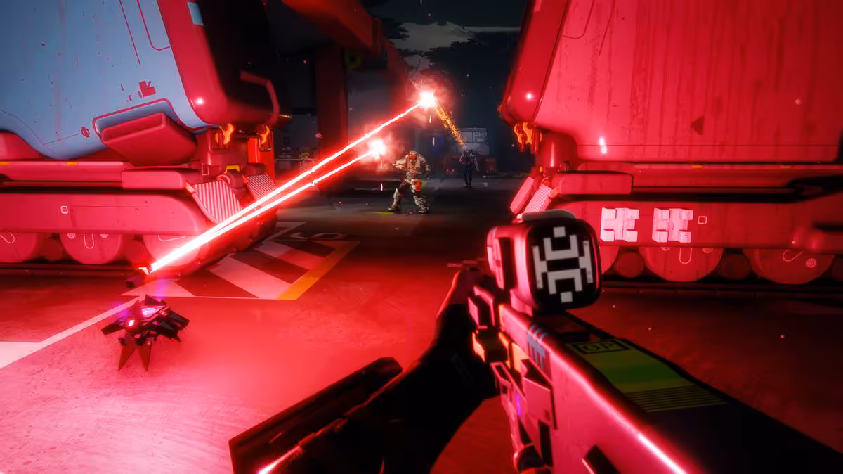 Marathon Season 2 démarre le 2 juin avec une semaine gratuite et un gros reset 6 Combat FPS dans une zone industrielle rouge, avec tirs laser et arme visible au premier plan