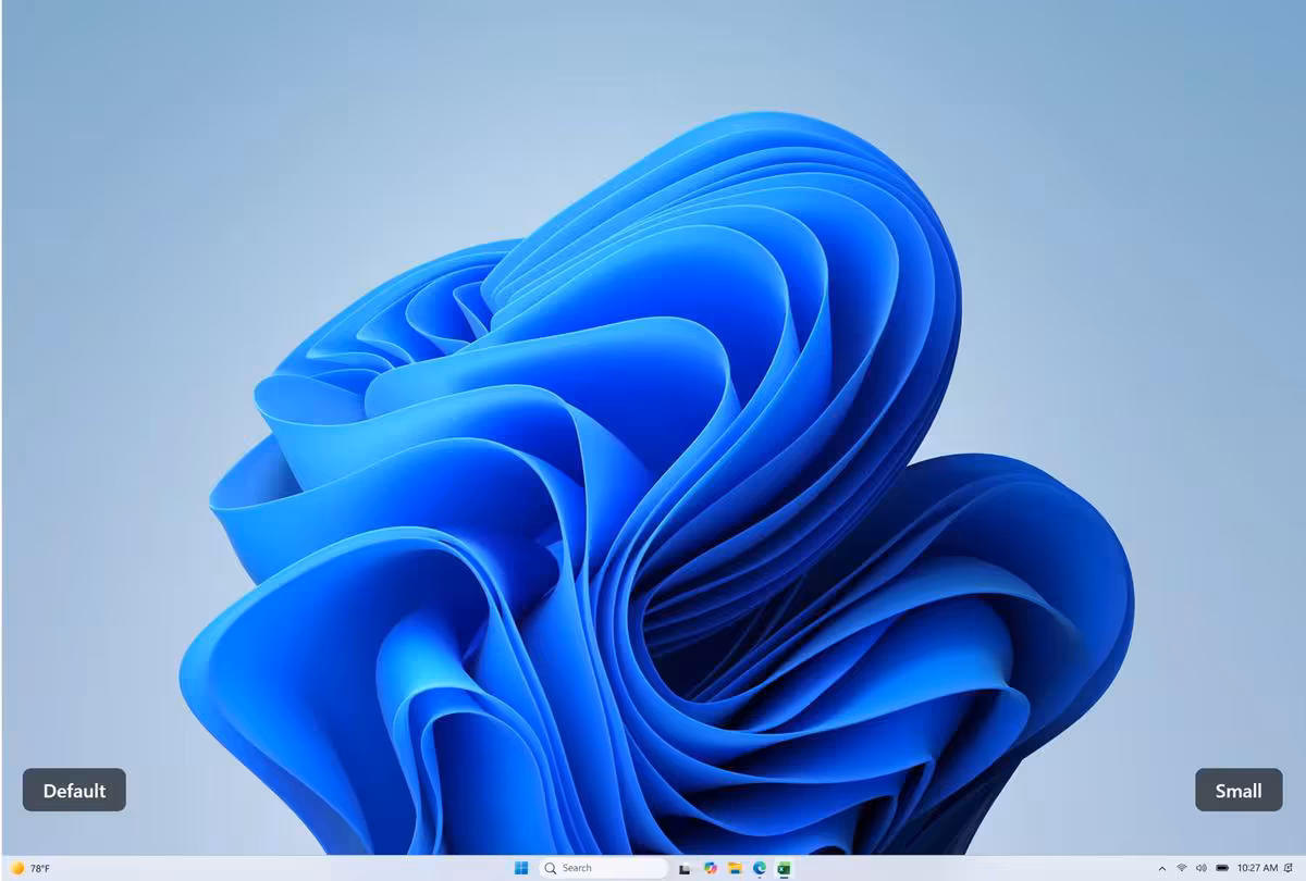 Fond d'écran Windows 11 motif bleu abstrait, interface utilisateur avec horloge et boutons par défaut L'image 1 est la plus p