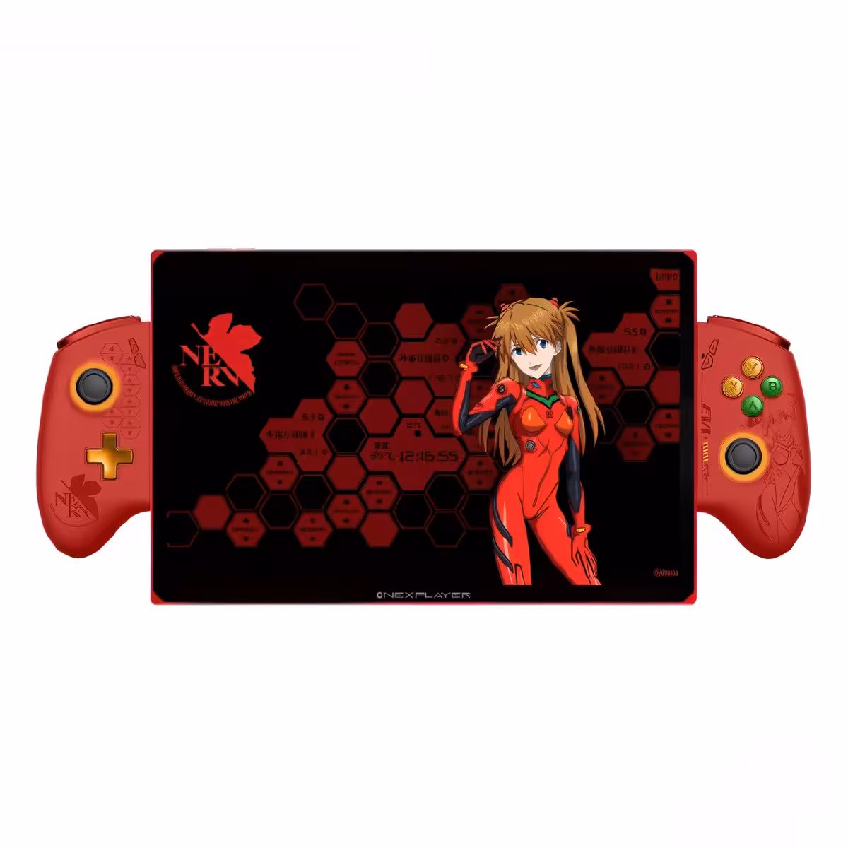 hid-oxp arrive dans Linux 7.2 et améliore la prise en charge des consoles OneXPlayer 4 Console portable rouge avec illustration anime Asuka, fond blanc minimaliste