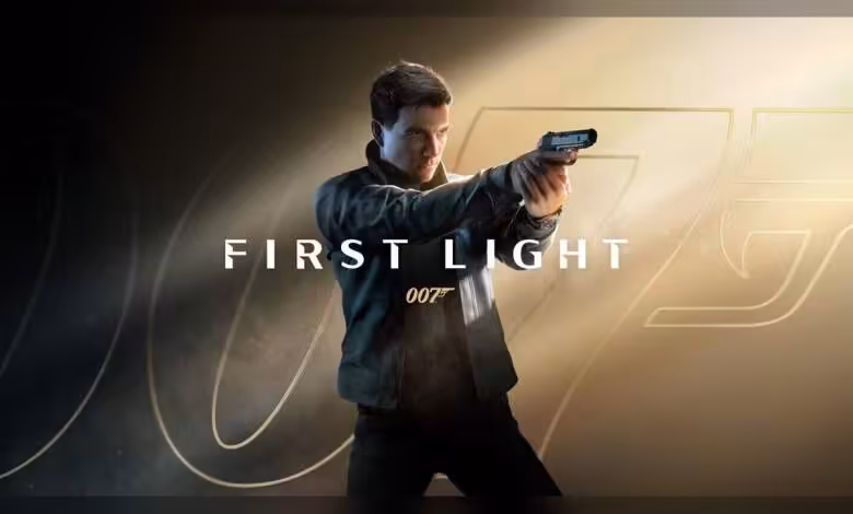 007 First Light : la bande-annonce de lancement précise son arrivée le 27 mai 2026 1 James Bond armé dans l’affiche du jeu 007 First Light, fond doré et logo 007 visible