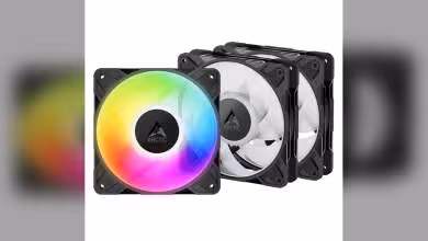 Ventilateur Arctic P12 Pro LN avec éclairage RGB, en lot de trois.