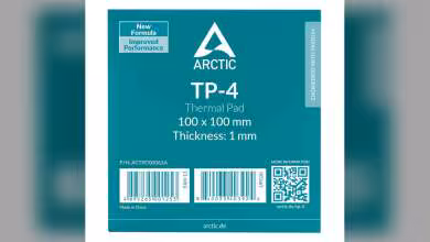 Emballage ARCTIC TP-4 Thermal Pad 100 x 100 mm, épaisseur 1 mm