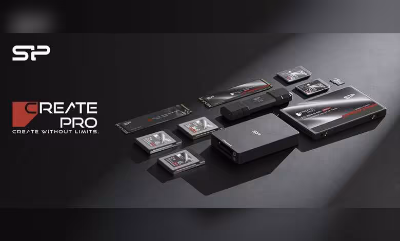 CreatePro Series : Silicon Power structure toute sa gamme stockage autour des workflows créateurs 1 Présentation de la gamme Silicon Power Create Pro avec plusieurs cartes mémoire, SSD et lecteur de cartes