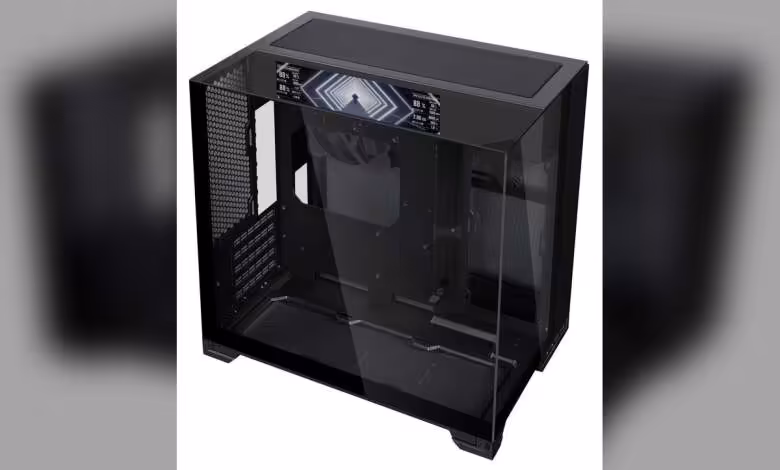 Lian Li O11 Vision-M : un boîtier microATX vitré qui soigne enfin son airflow 1 Boîtier Lian Li O11 Vision-M noir, châssis microATX vitré avec panneau latéral en verre trempé.