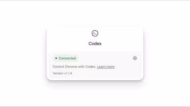 Interface de connexion de l'extension Codex sur Chrome, version v1.1.4