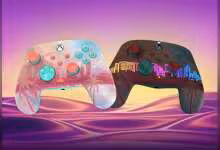 Manettes Turtle Beach Pacific Skyline Wireless Controller, deux coloris avec motifs néon et sticks analogiques