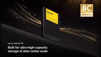 SSD Phison Pascari D206V U.2 PCIe 5.0 noir et jaune, capacité jusqu’à 245,76 To, visuel promotionnel data center