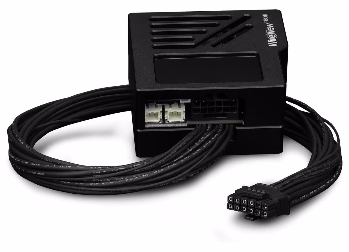 Thermal Grizzly WireView Pro II câbles détaillés fond blanc légèrement flou