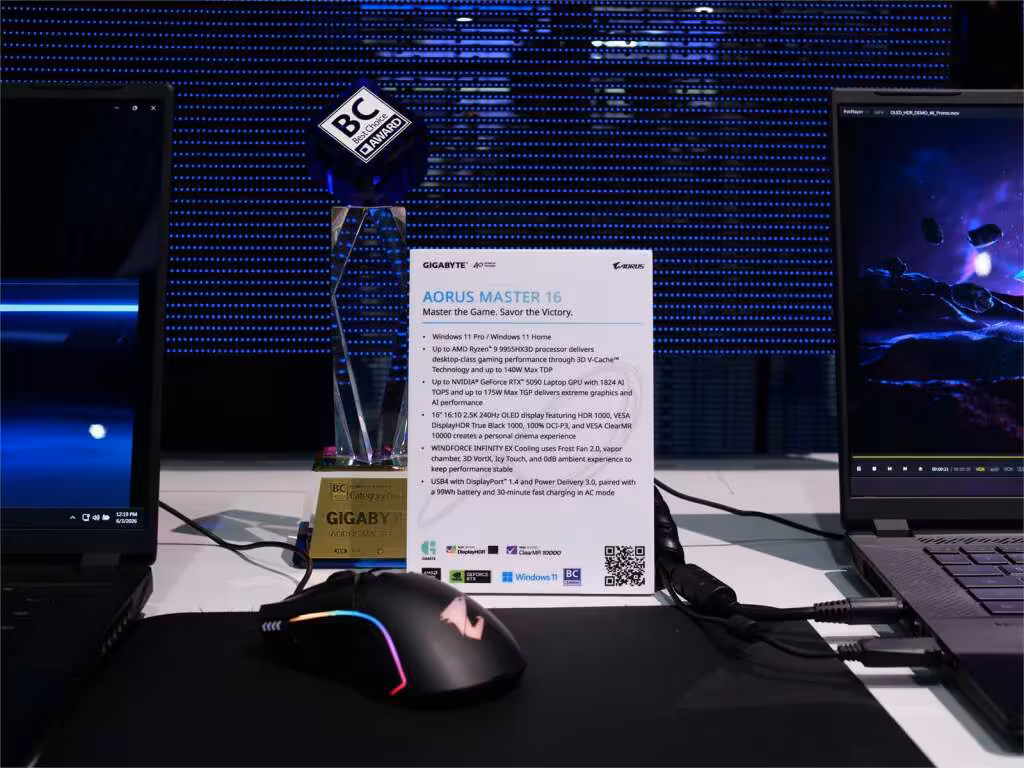 AORUS MASTER 16 specs