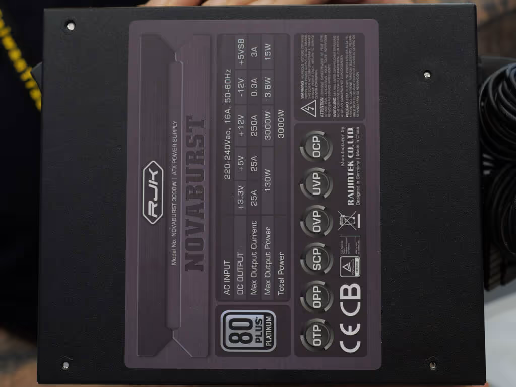 RAIJINTEK dévoile ses alimentations 2026, du bloc simple au bloc 3000 W 13 NOVABURST alimentation 3000 Watts 02