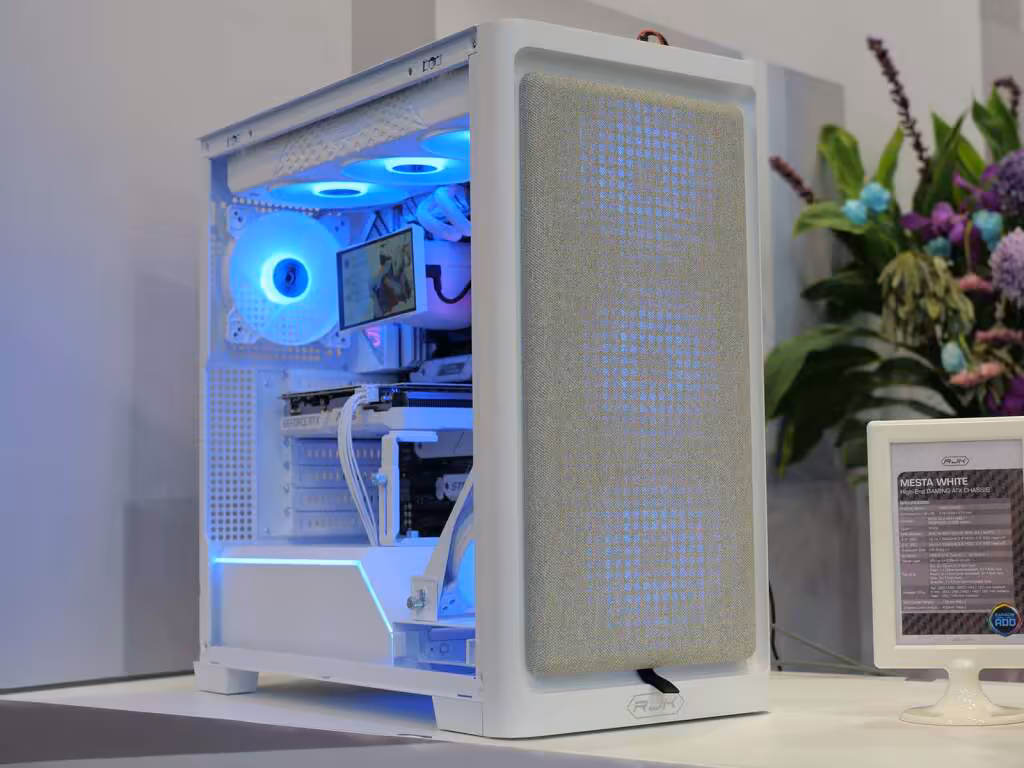 RAIJINTEK dévoile ses nouveaux boîtiers au Computex 2026, du Micro-ATX au monstre E-ATX 3 RAIJINTEK MESTA white build
