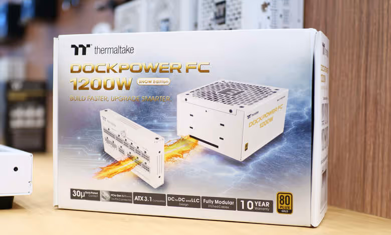 Thermaltake Dock Power : une alimentation PC que l’on remplace sans toucher aux câbles 1 Thermaltake Dock Power computex 2026 hero