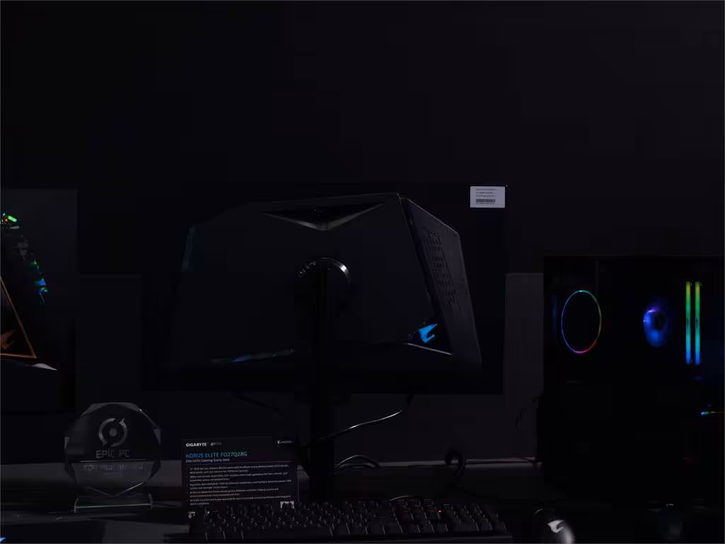 aorus fo27q28g oled 280hz vue de dos