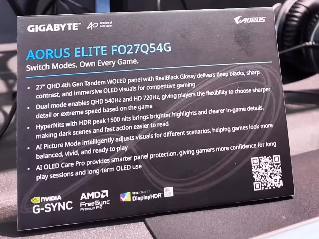 aorus fo27q54g oled 540hz specs 01
