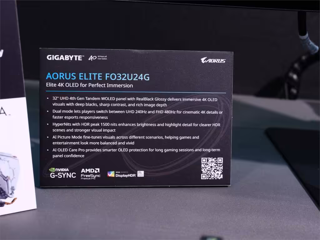 aorus fo32u24g 4k 240hz fhd 480hz specs