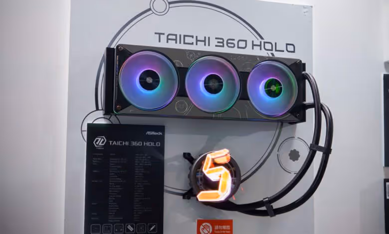 ASRock TAICHI 360 HOLO et AQUA 360 LCD : holographie et double pompe au Computex 1 asrock taichi 360 holo hero