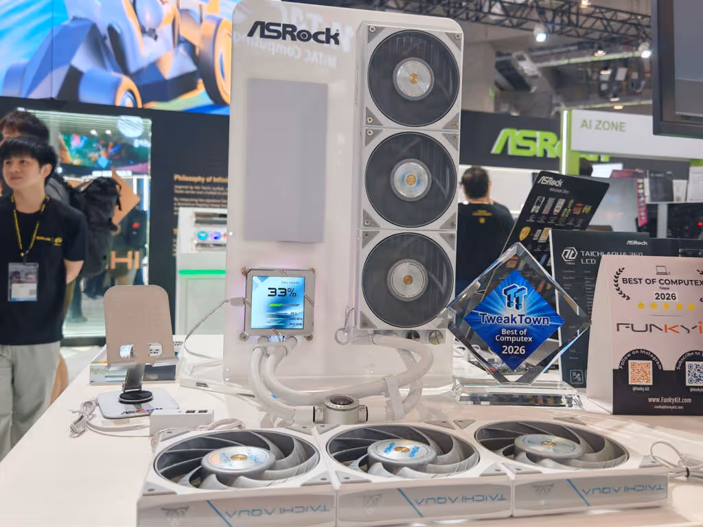 ASRock TAICHI 360 HOLO et AQUA 360 LCD : holographie et double pompe au Computex 5 asrock taichi aqua 360 lcd 02